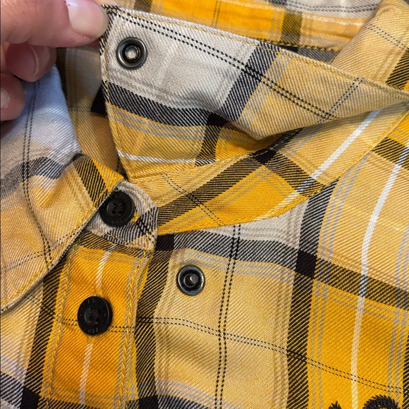 Harley-Davidson Yellow and Black Plaid Shirt - Picture 8 of 9